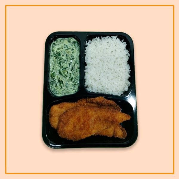 Frango Milanesa com Creme de Espinafre